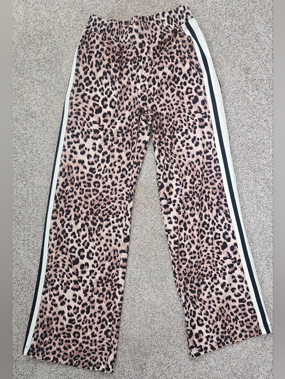 Bohme Leopard Print Pants with Side Stripes -Brown/Black/White